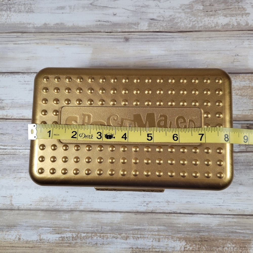 Spacemaker Pencil Box Blue & Gold Made In USA - Picture 14 of 16